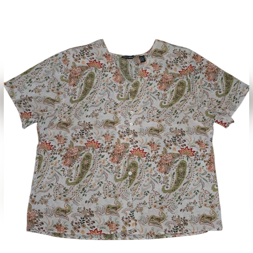 Floral Button-Up Tunic - Picture 3 of 5